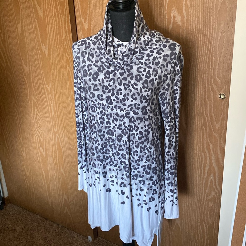 Gray animal print tunic from Soma